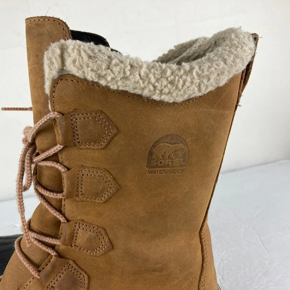 Sorel Out N About Plus Tall Women 8.5 Waterproof Leather Snow Boots Gorpcore‎
